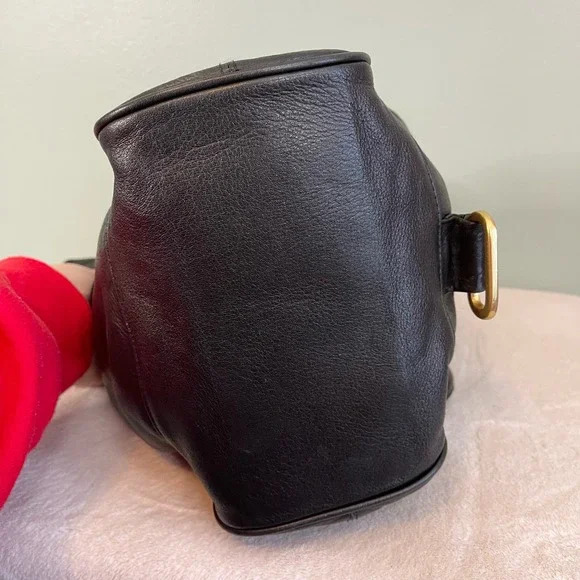 PERLINA New York Womens Shoulder Crossbody Bag Handbag HOBO Leather Black Casual - Picture 7 of 11